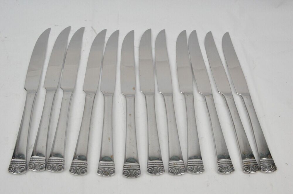 Set of 12 Oneida MELODIA Stainless Dinner Knives 18/10 Flatware 9.5'' Indonesia